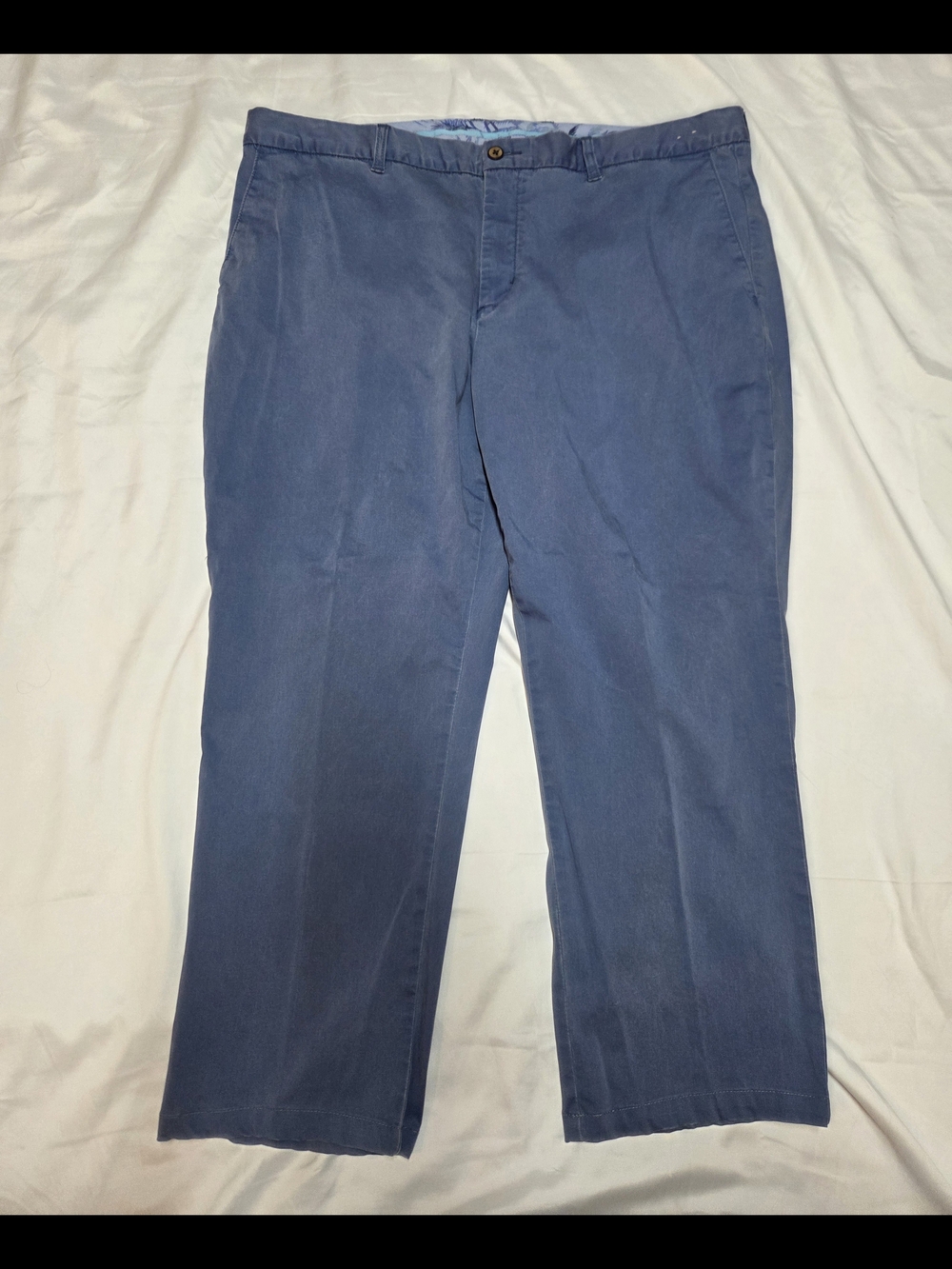 Tommy Bahama Blue Straight-Leg Chinos